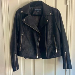 French Connection Faux Leather Moto Jacket